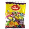 تافی میوه ای مغز دار دو رنگ 450 گرمی آیدین