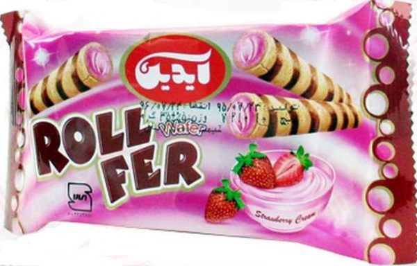 رول فر با طعم توت فرنگی ۳۵ گرمی آیدین