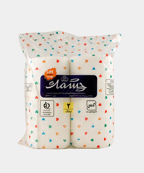 دستمال حوله کاغذی سه لایه 2 رول 550 گرمی چشمک