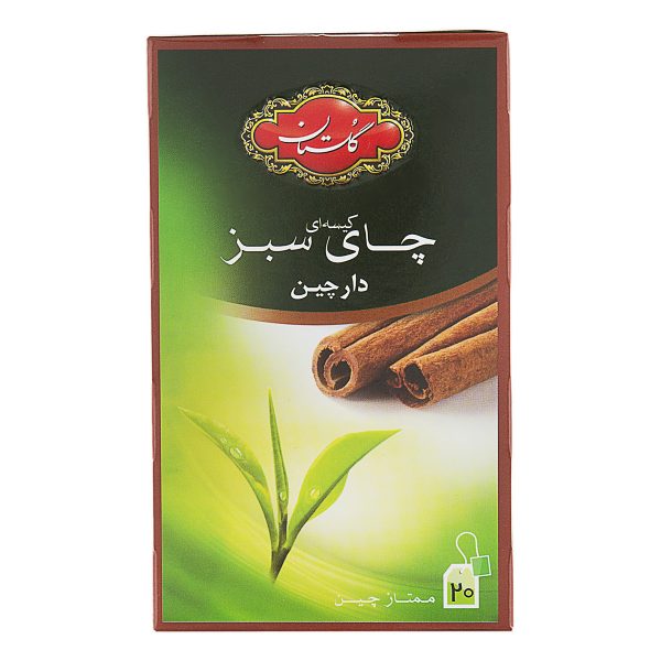 چای سبز دارچین کیسه ای 20 عددی گلستان