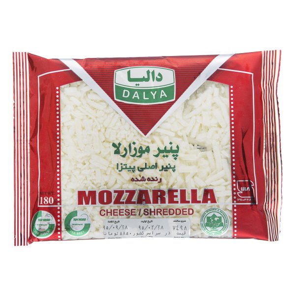 پنیر پیتزا موزارلا رنده شده ۱۸۰ گرمی دالیا