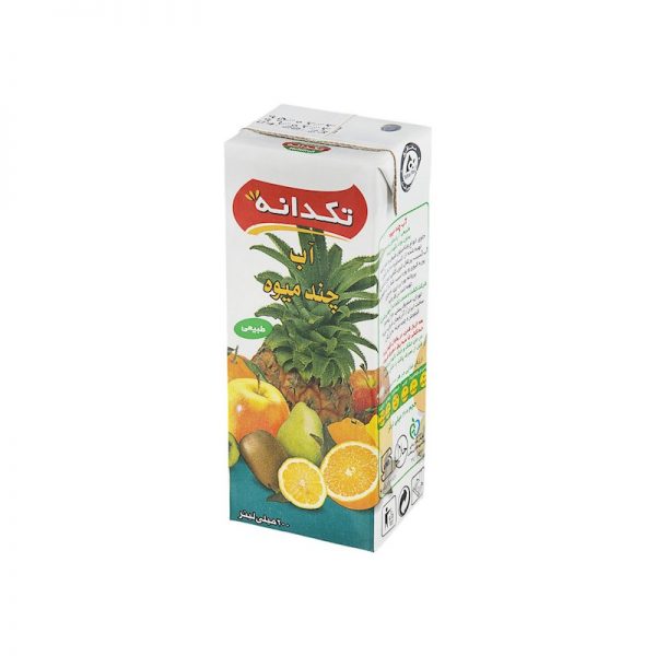 آبمیوه چند میوه ۲۰۰ میلی لیتری تکدانه
